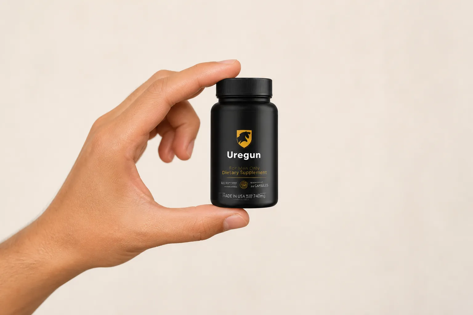 Urogun — Verpackung in der Hand