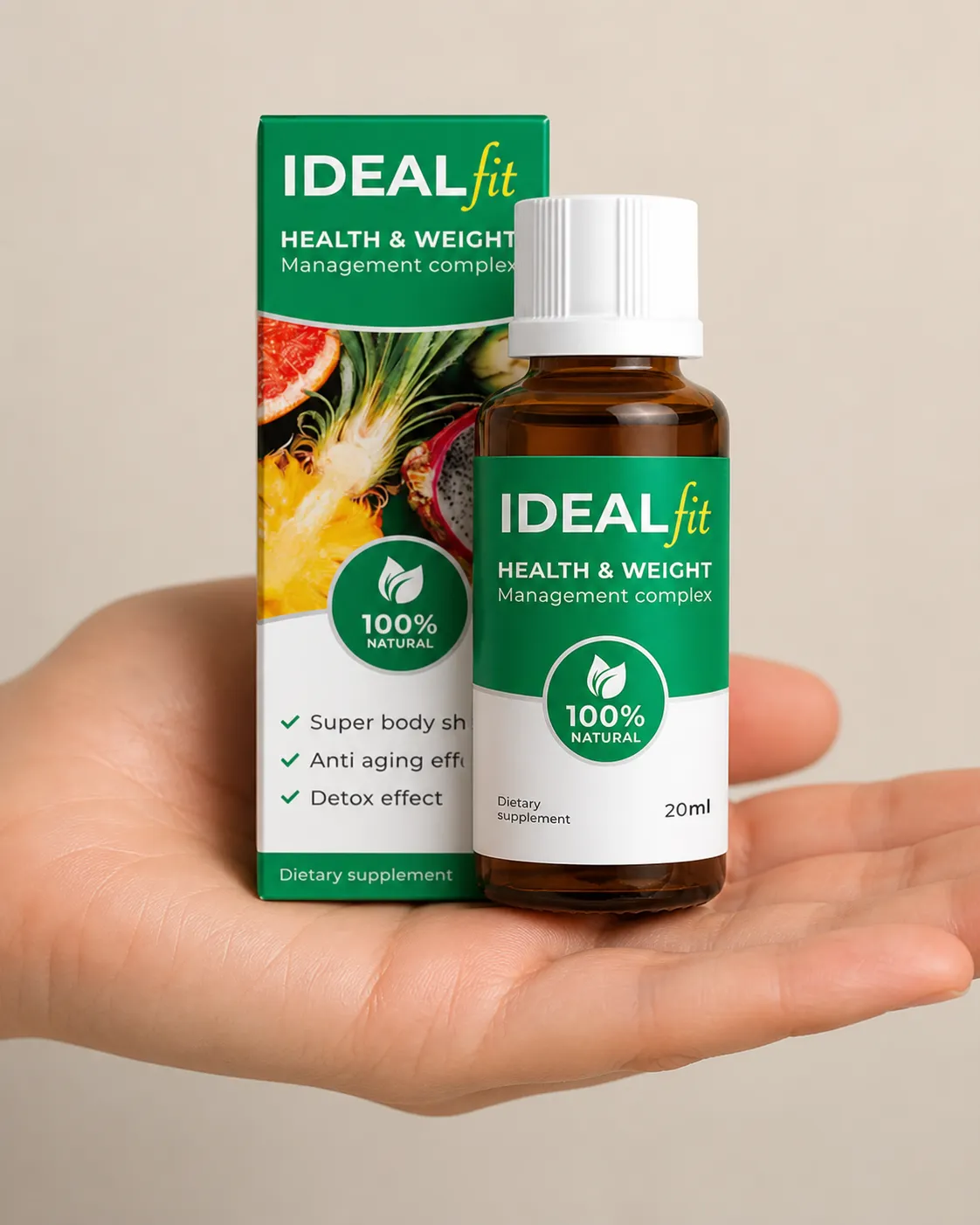 IdealFit — Verpackung in der Hand