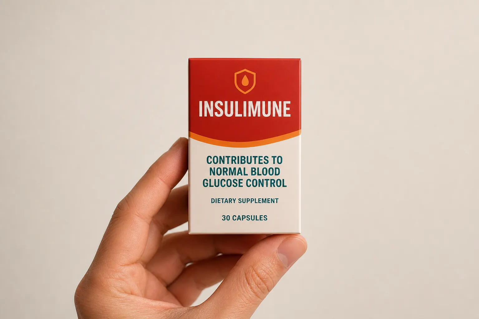 Insulimune + — Verpackung in der Hand
