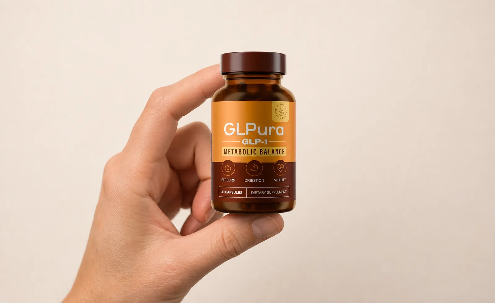 Glpura — Verpackung in der Hand