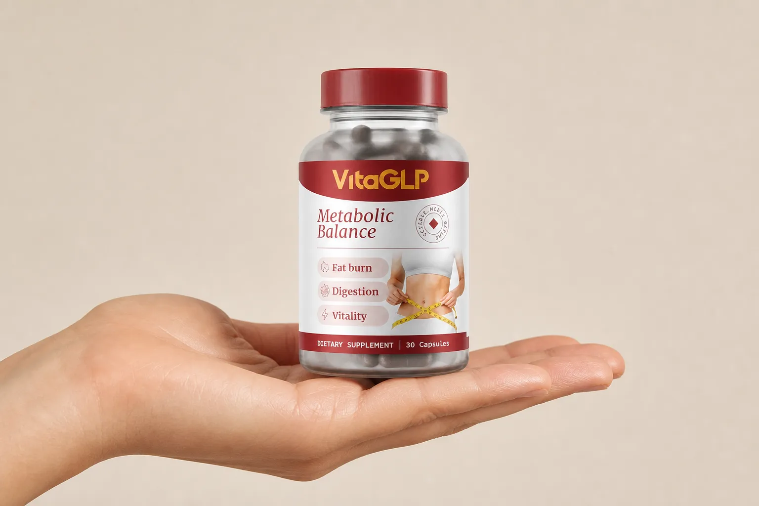 VitaGLP — Verpackung in der Hand