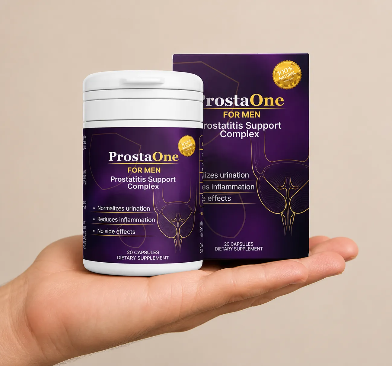 ProstaOne — Verpackung in der Hand