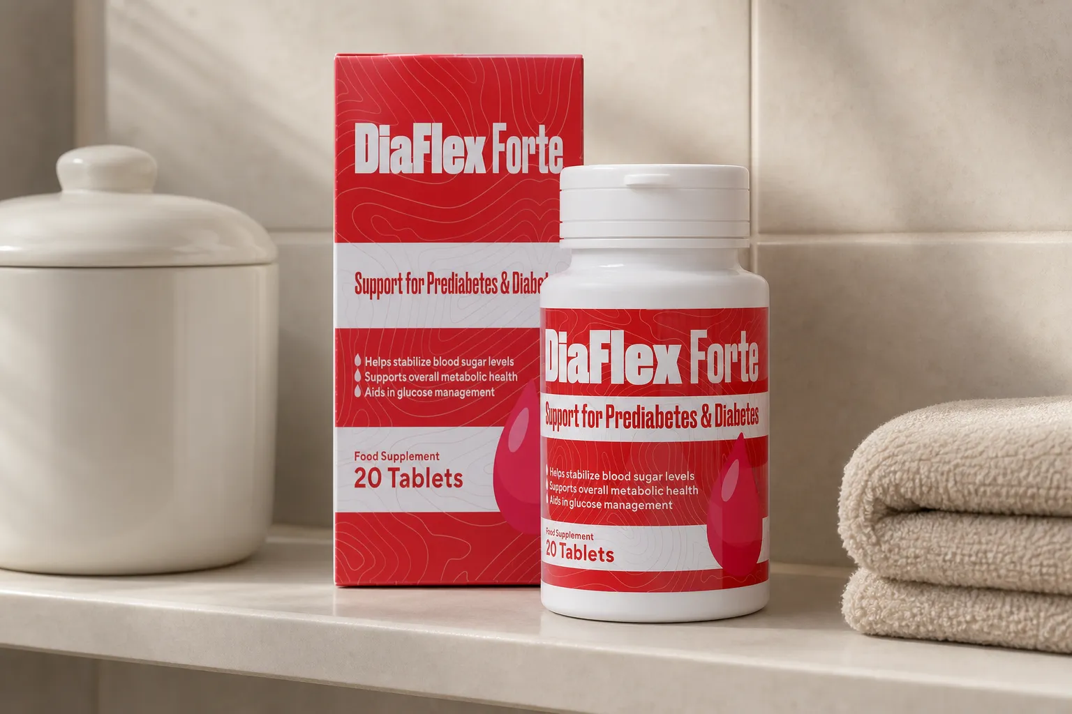 DiaFlex Forte — Verpackung im Alltag