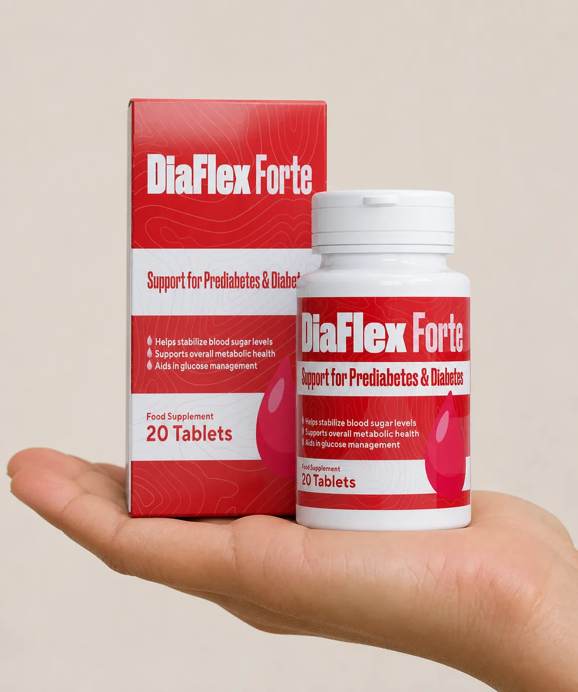 DiaFlex Forte — Verpackung in der Hand