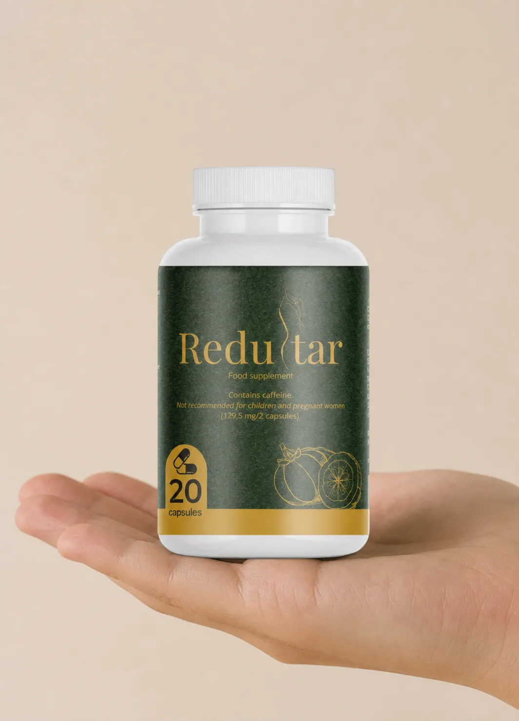 Redustar — Verpackung in der Hand