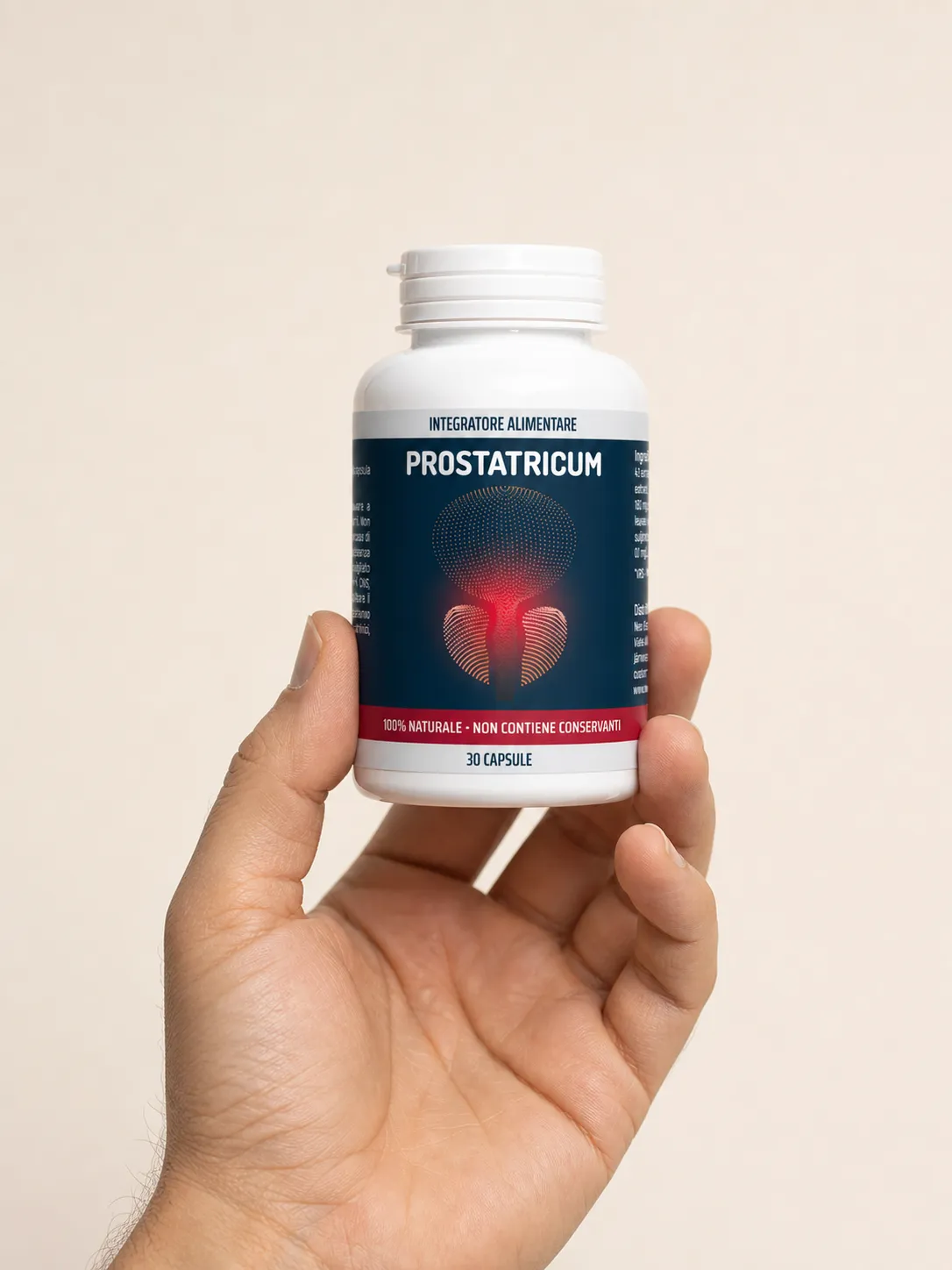 Prostatricum — Verpackung in der Hand