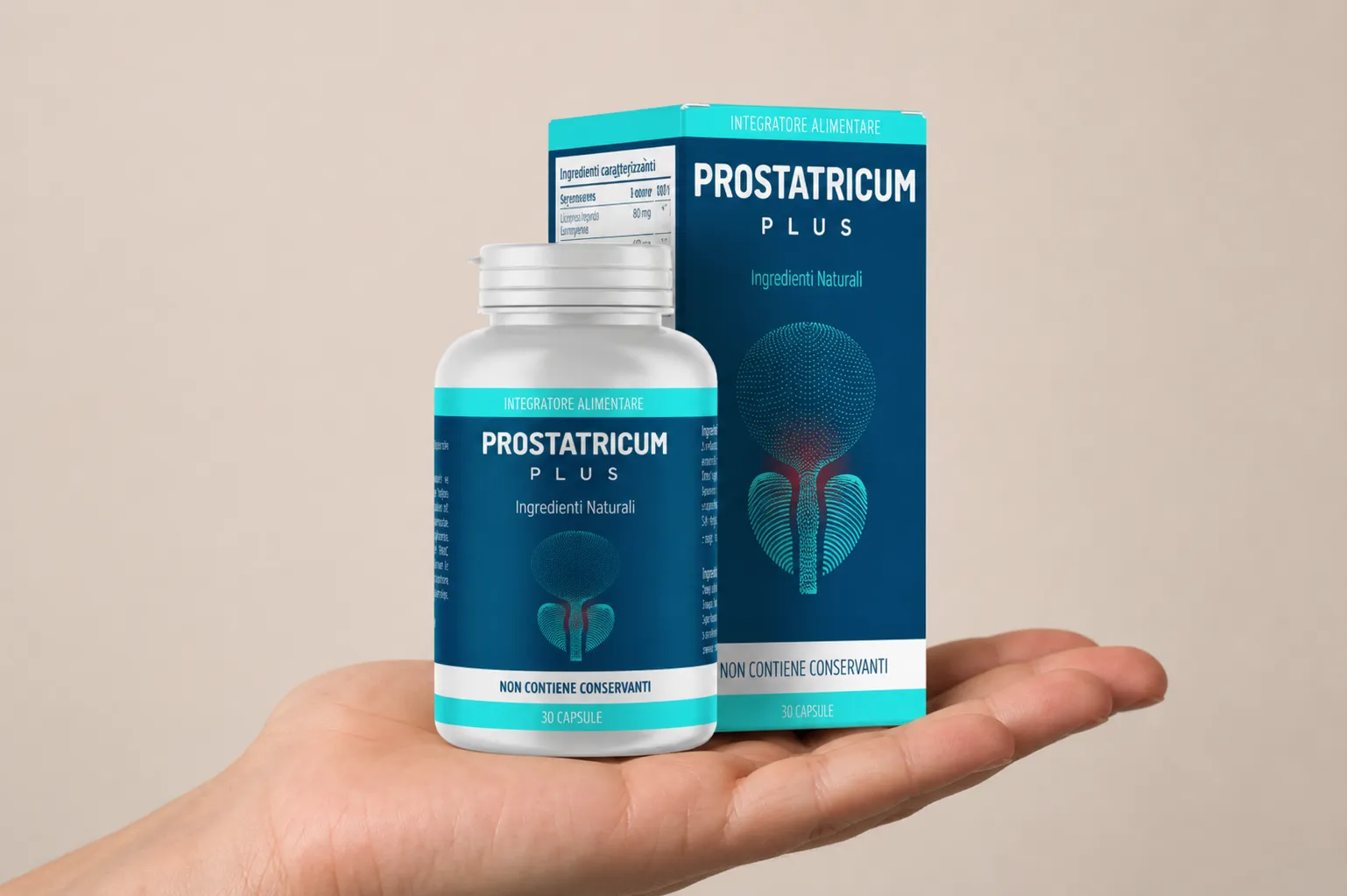 Prostatricum PLUS — Verpackung in der Hand