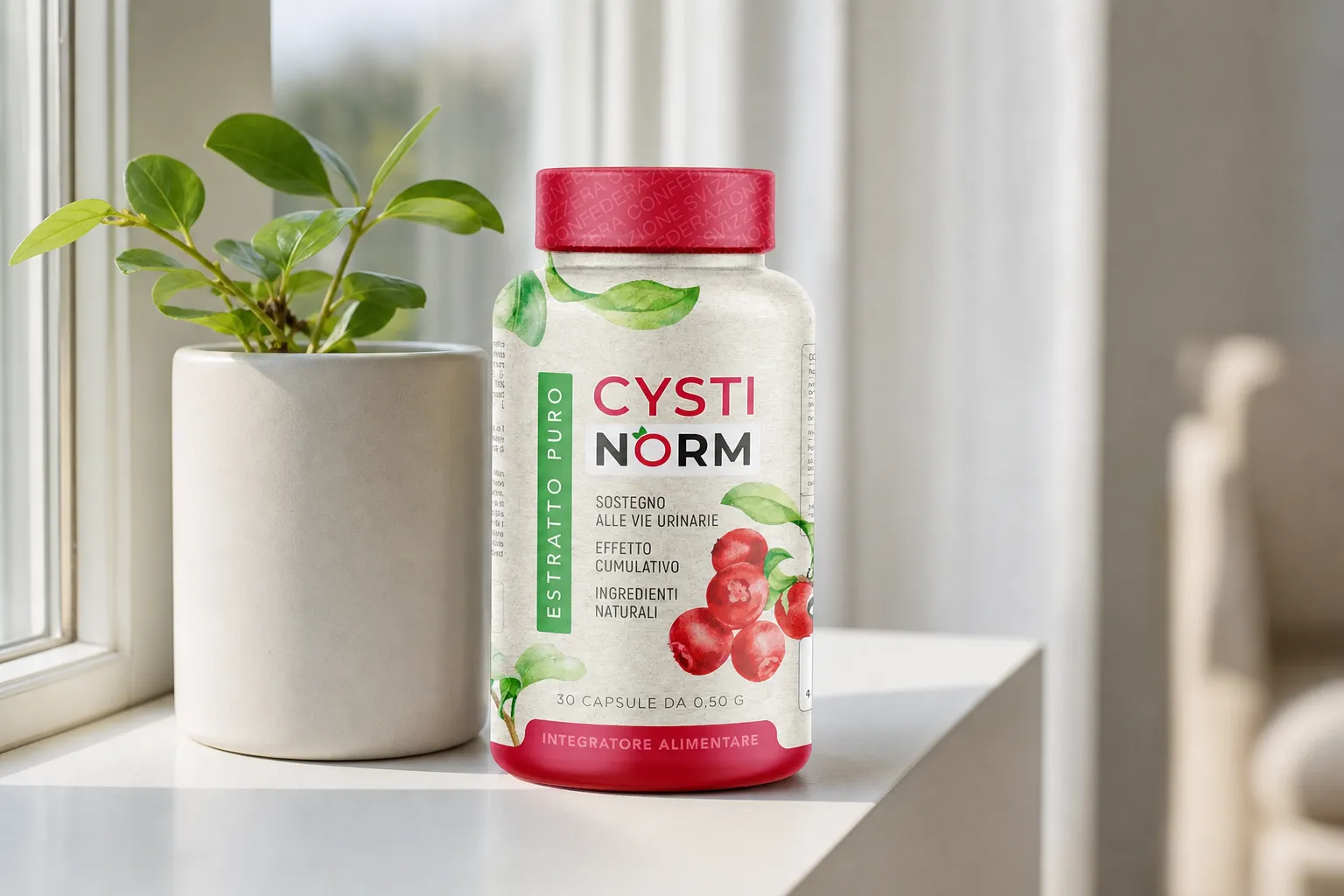 CYSTINORM — Verpackung im Alltag