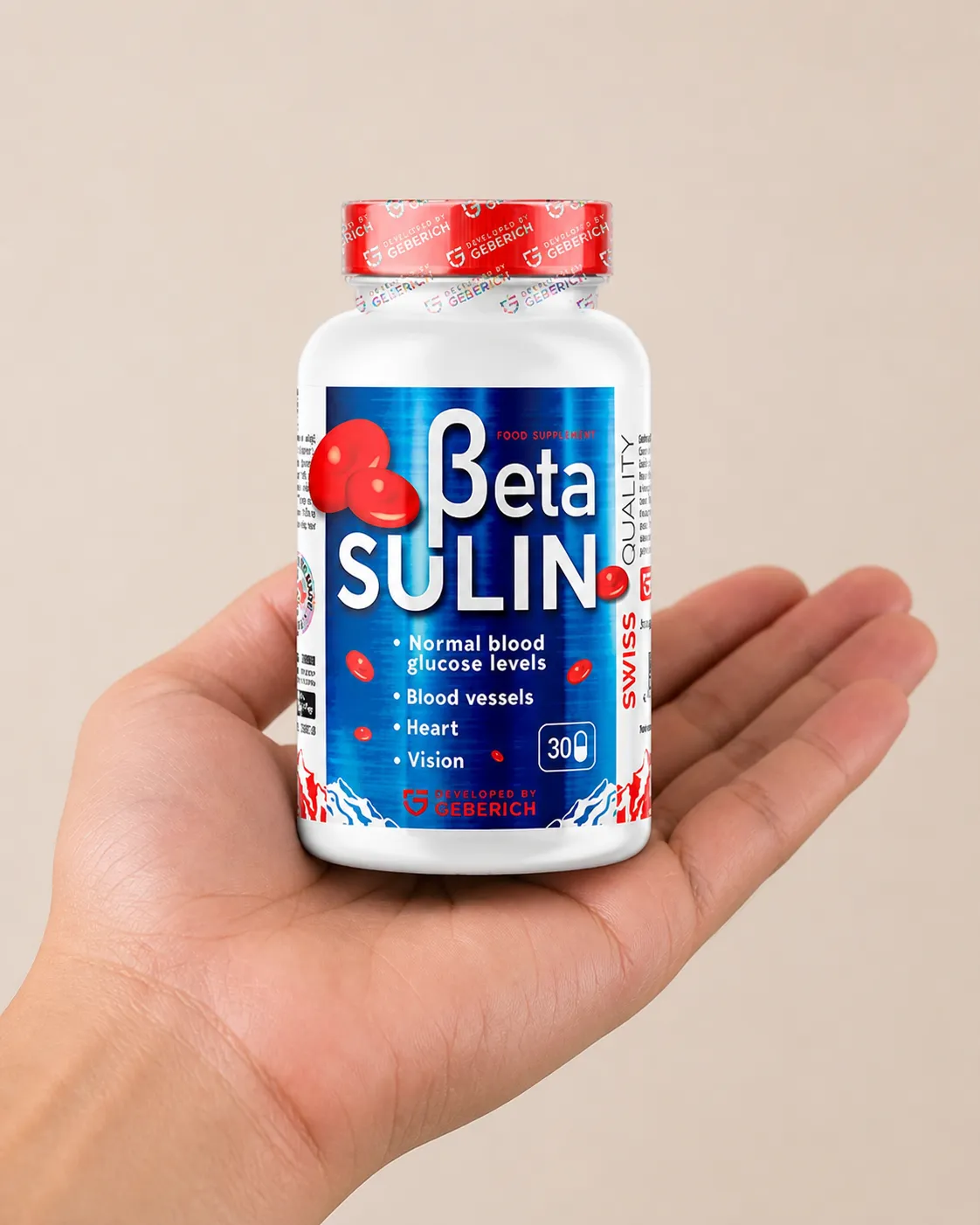 Betasulin — Verpackung in der Hand
