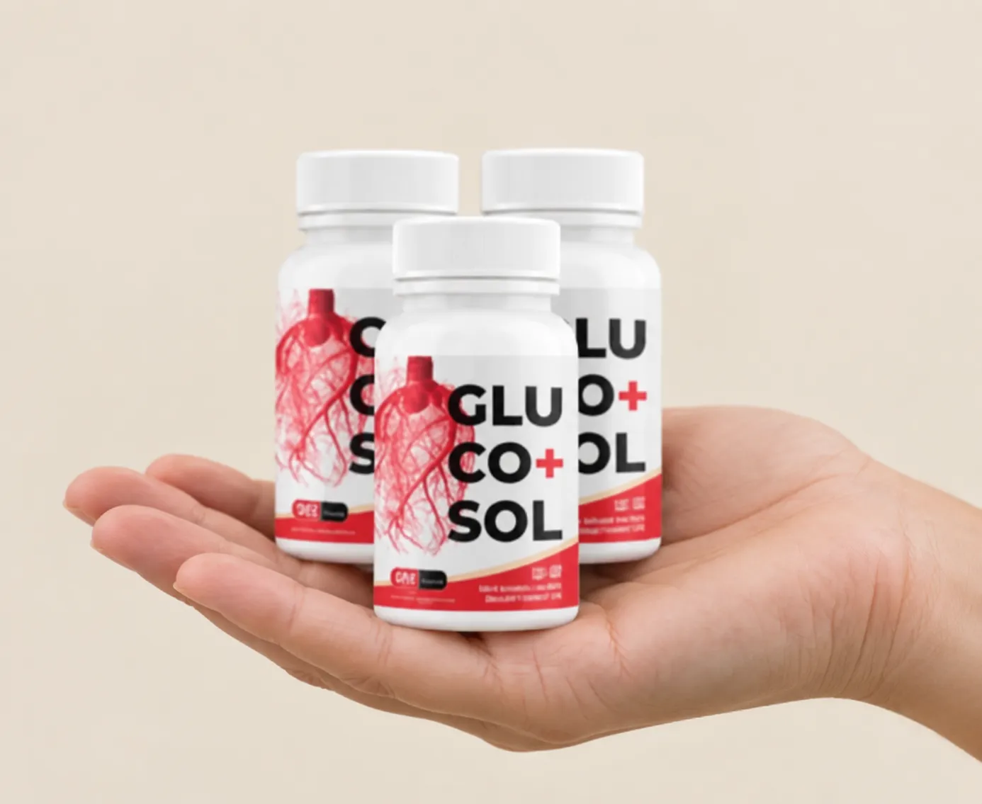 Glucosol — Verpackung in der Hand