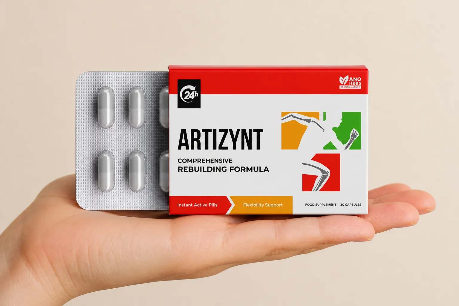 ArtiZynt Capsules — Verpackung in der Hand