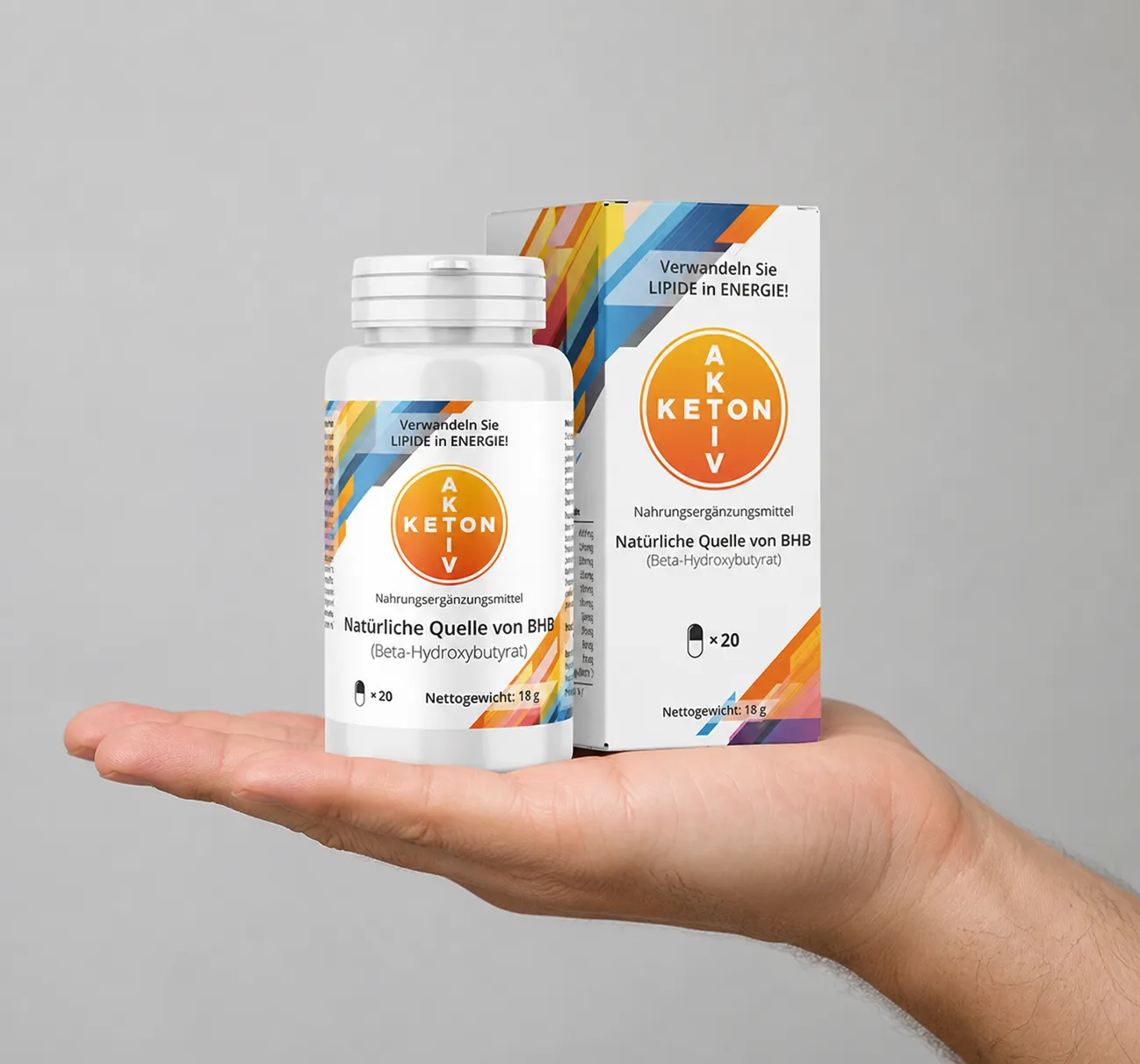 Keton Aktiv — Verpackung in der Hand