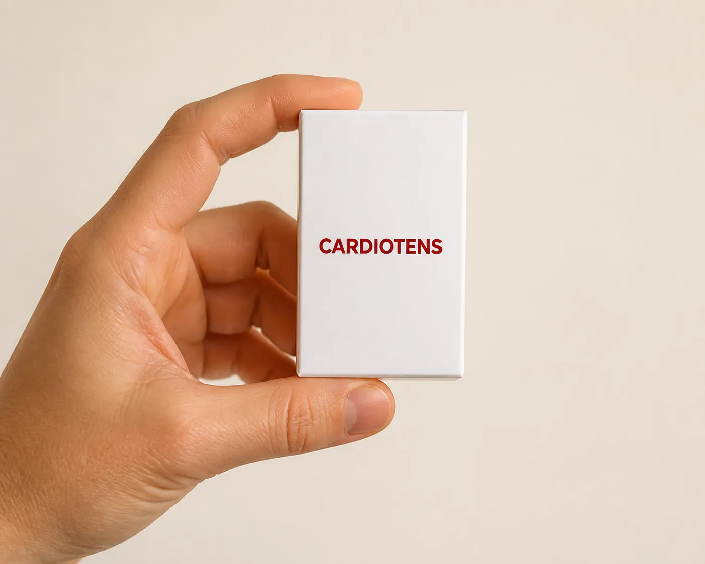 Cardiotens Plus High price — Verpackung in der Hand