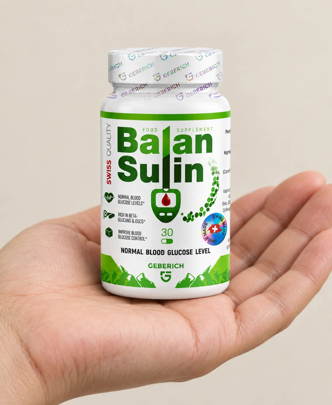 Balansulin — Verpackung in der Hand