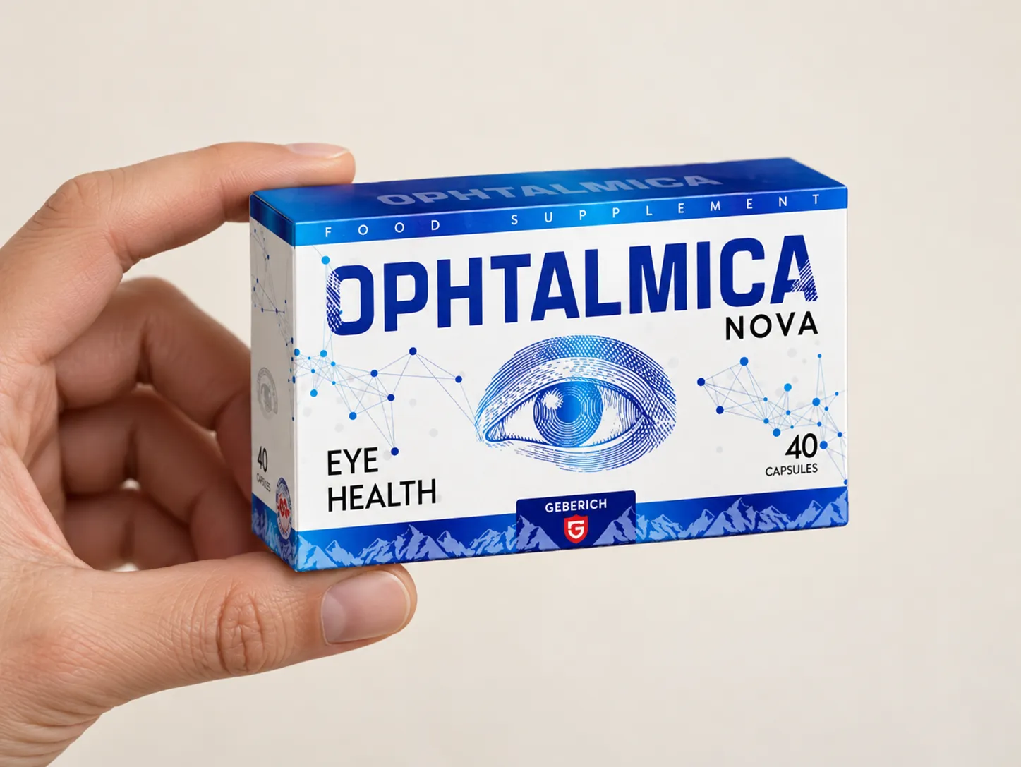Ophtalmica — Verpackung in der Hand