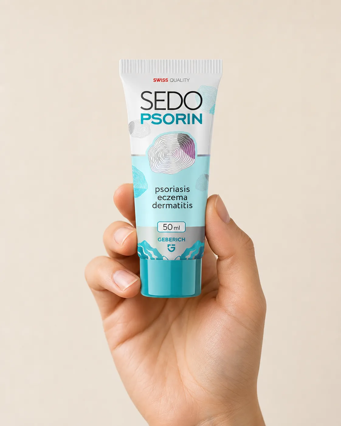 Sedopsorin — Verpackung in der Hand