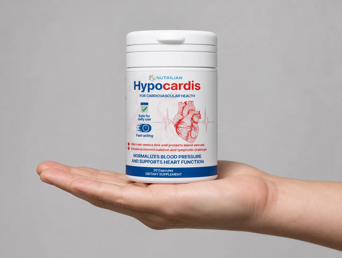 Hypocardis — Verpackung in der Hand