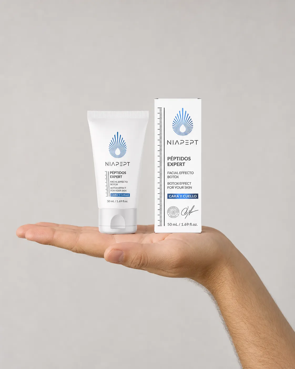 Niapept — Verpackung in der Hand