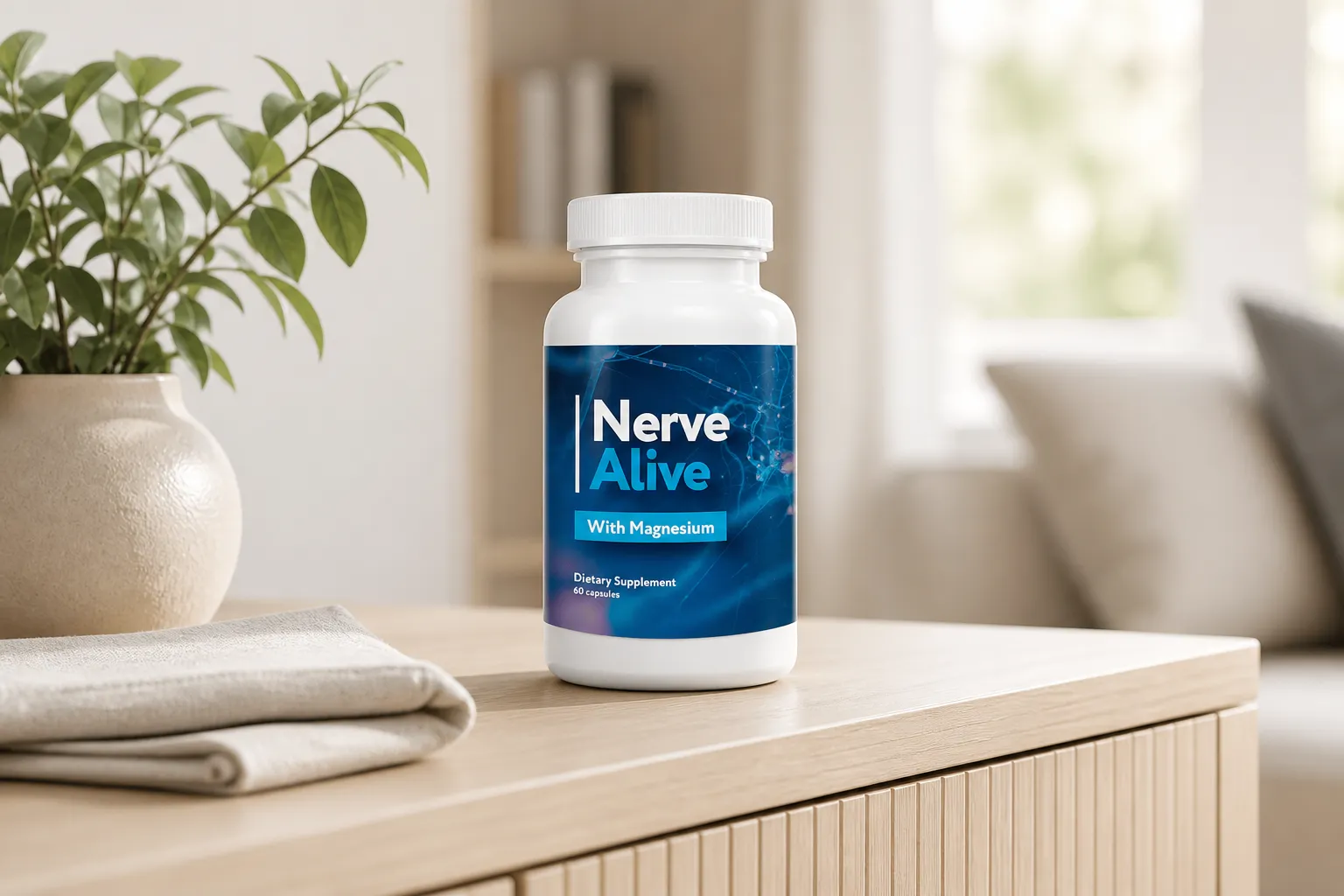 NerveAlive — Verpackung im Alltag