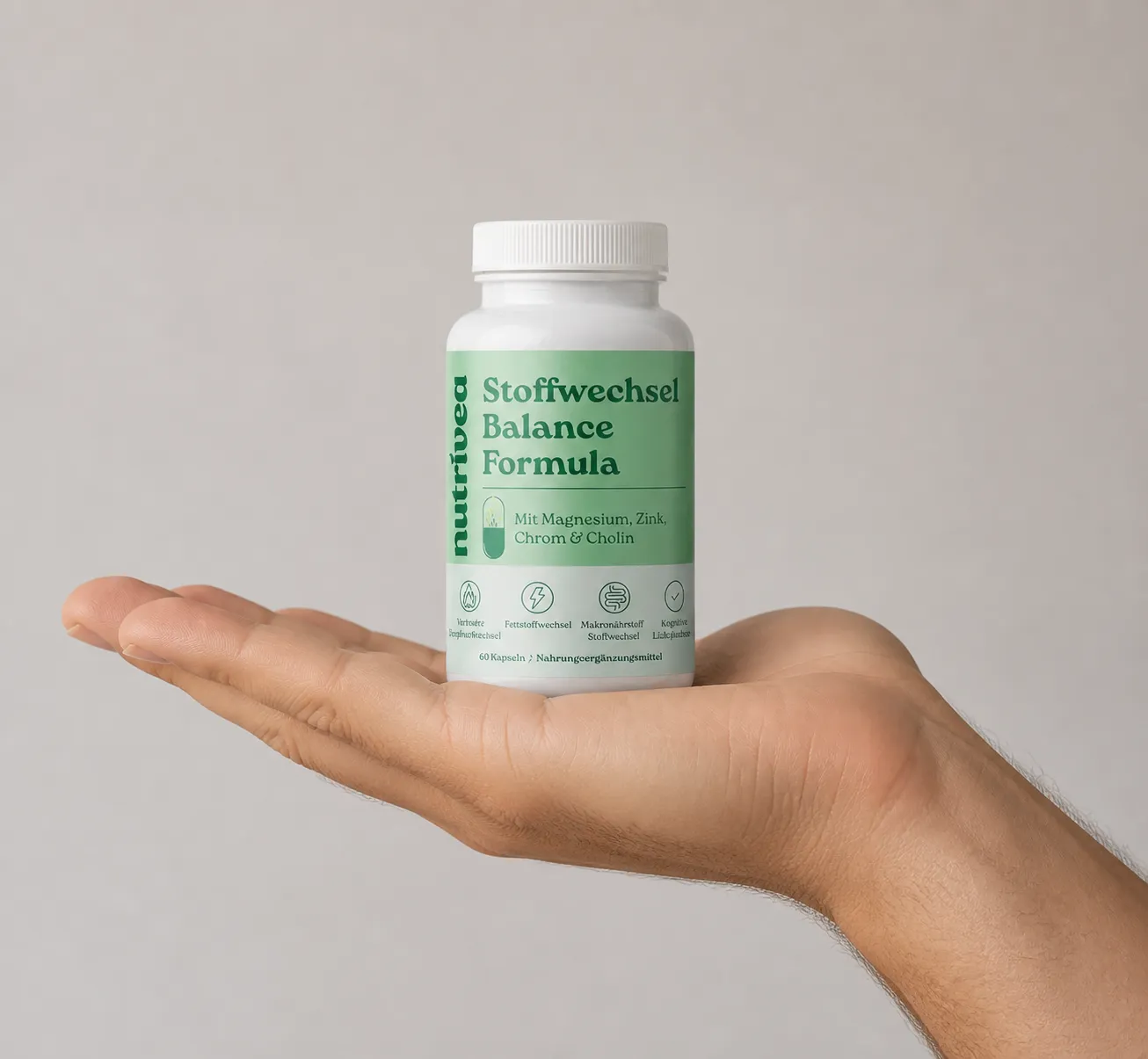 Nutrivea — Verpackung in der Hand