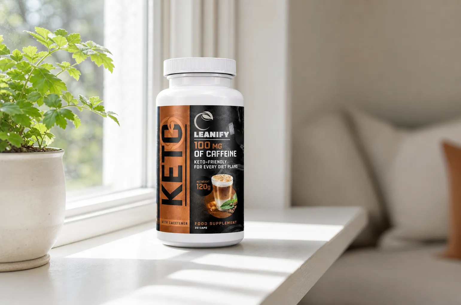 Leanify Keto — Verpackung im Alltag