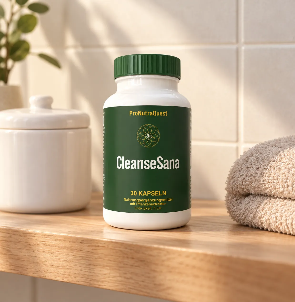 CleanseSana — Verpackung im Alltag
