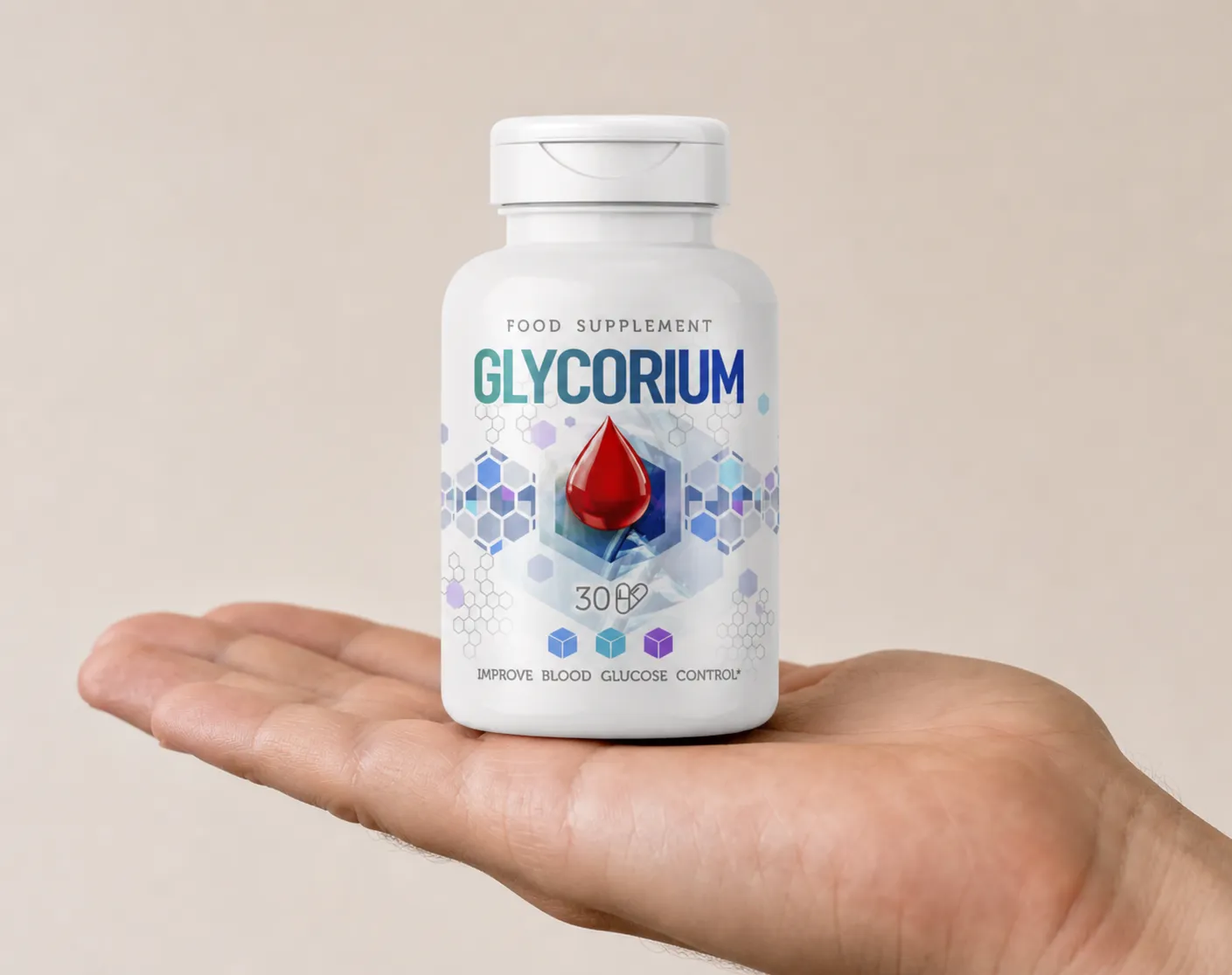 Glycorium — Verpackung in der Hand