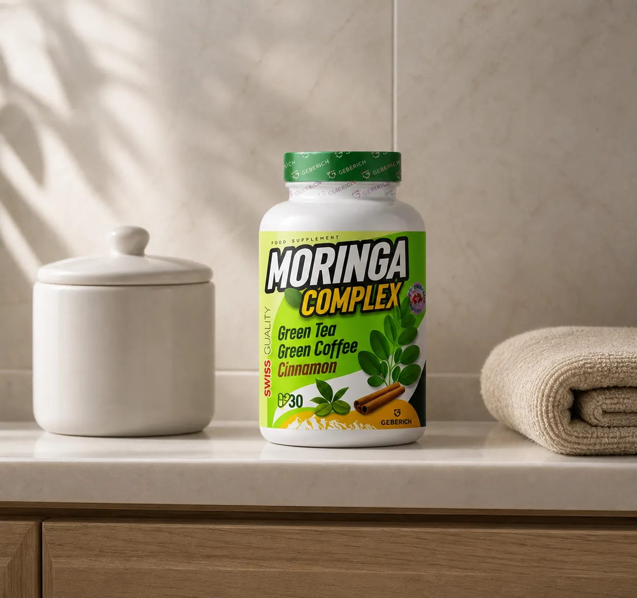 Moringa Complex — Verpackung im Alltag