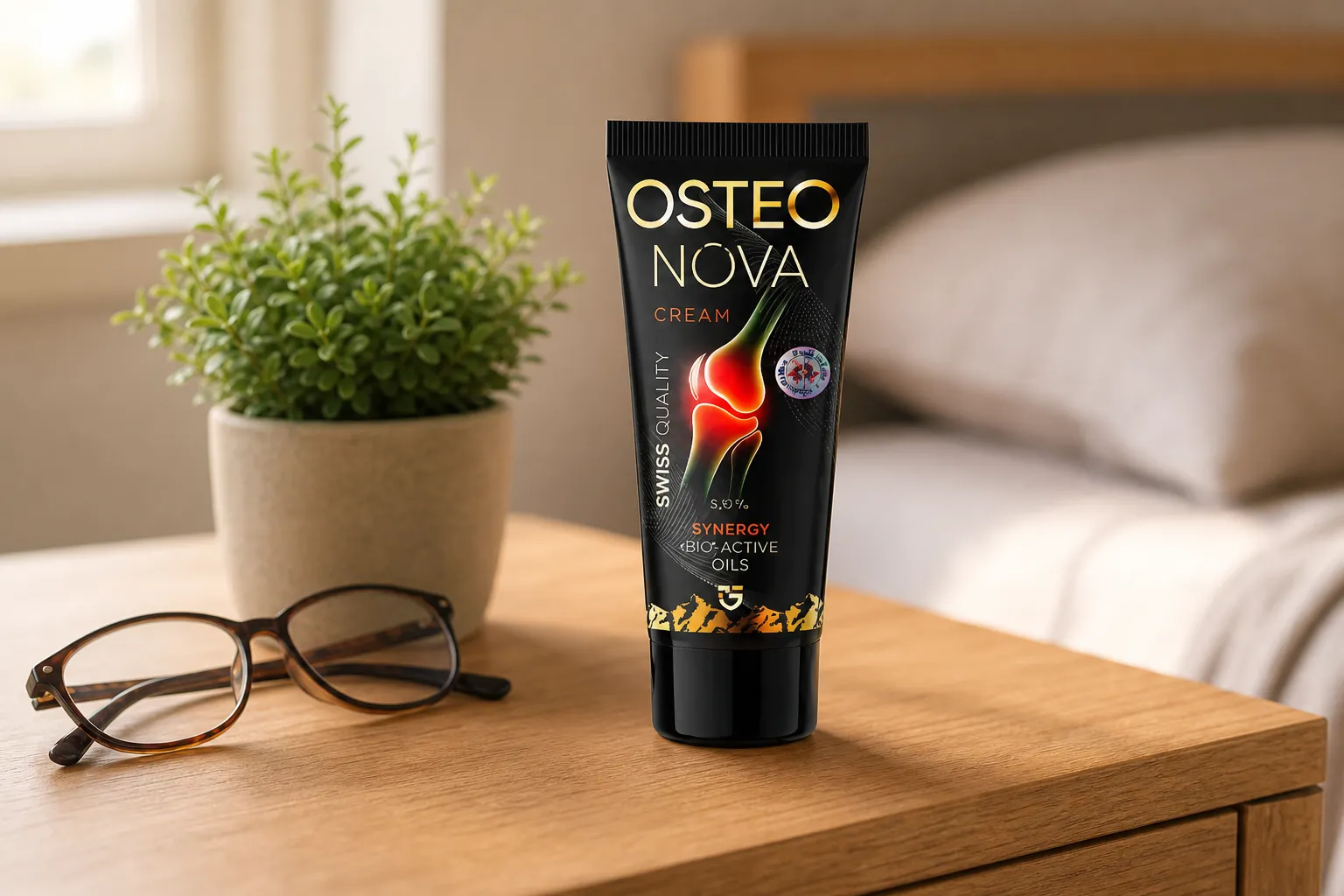 OsteoNova cream — Verpackung im Alltag