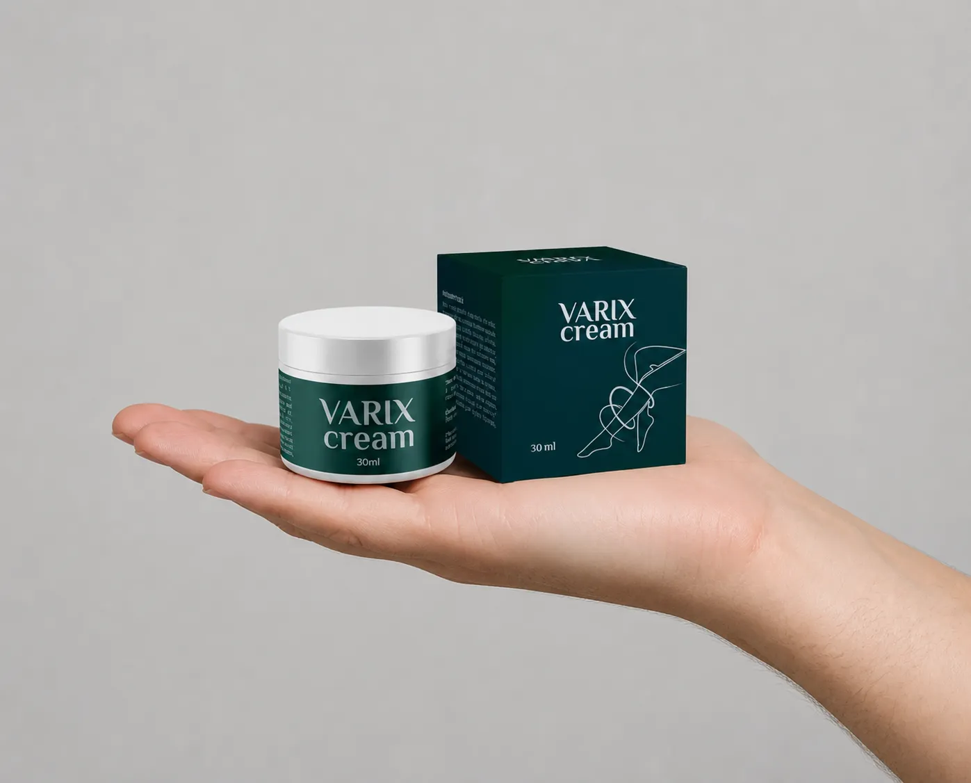 Varix cream lp — Verpackung in der Hand