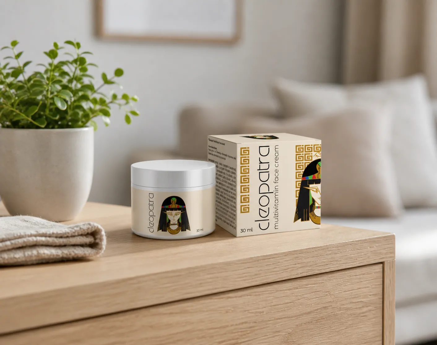 Cleopatra cream lp — Verpackung im Alltag