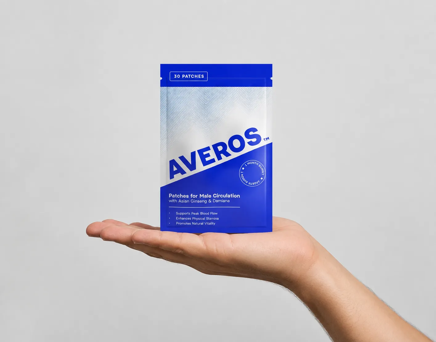 AVEROS — Verpackung in der Hand