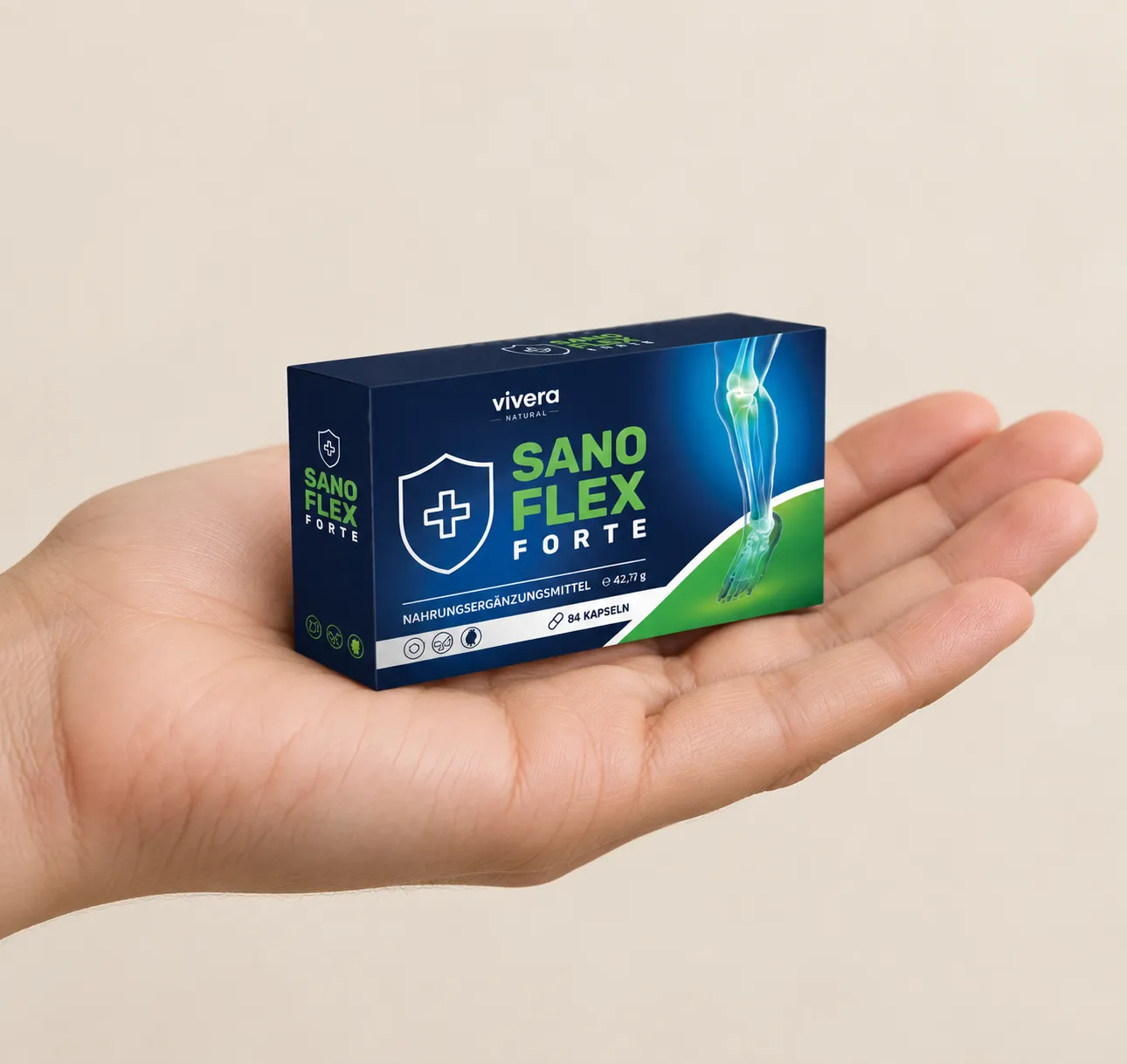 SANOFLEX — Verpackung in der Hand