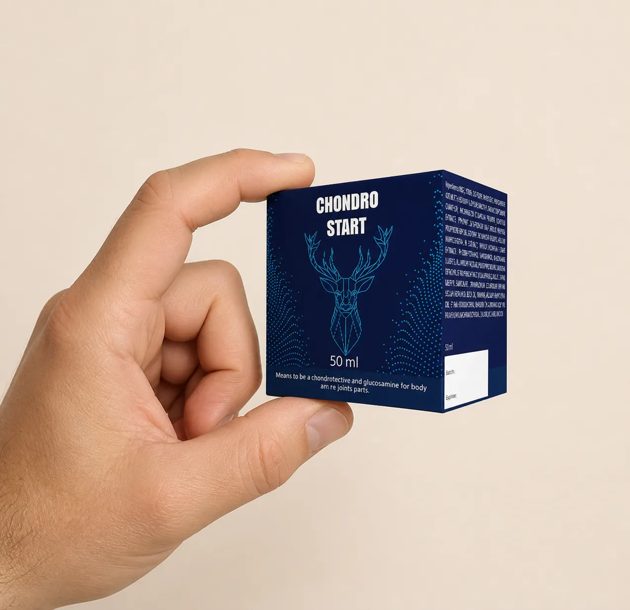Chondrostart — Verpackung in der Hand