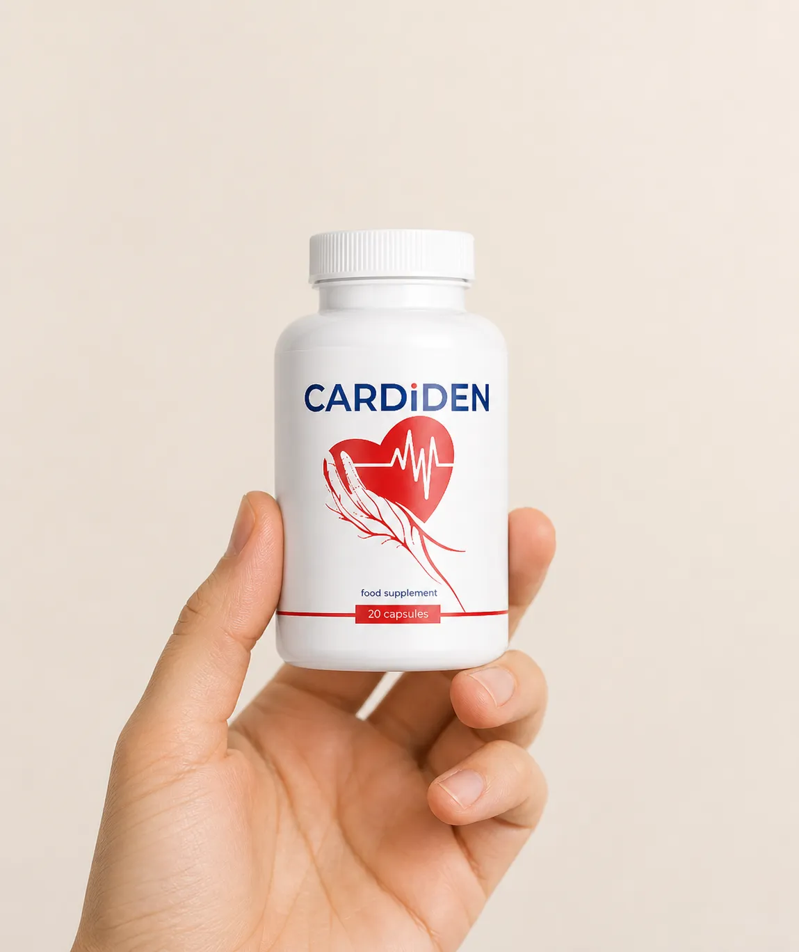 Cardiden — Verpackung in der Hand