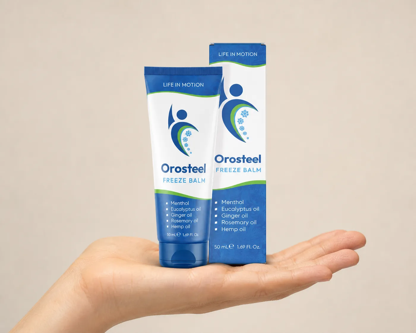 Orosteel — Verpackung in der Hand
