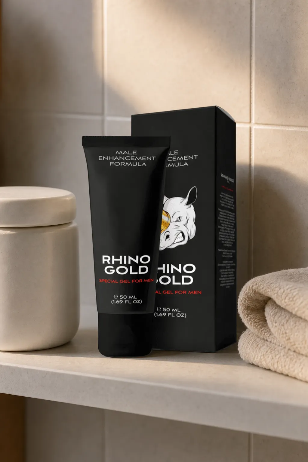 Rhino Gold Gel — Verpackung im Alltag