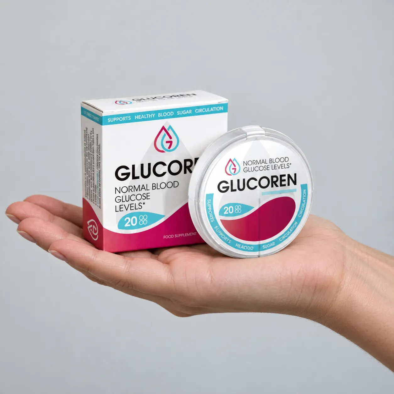 Glucoren 29 EUR — Verpackung in der Hand