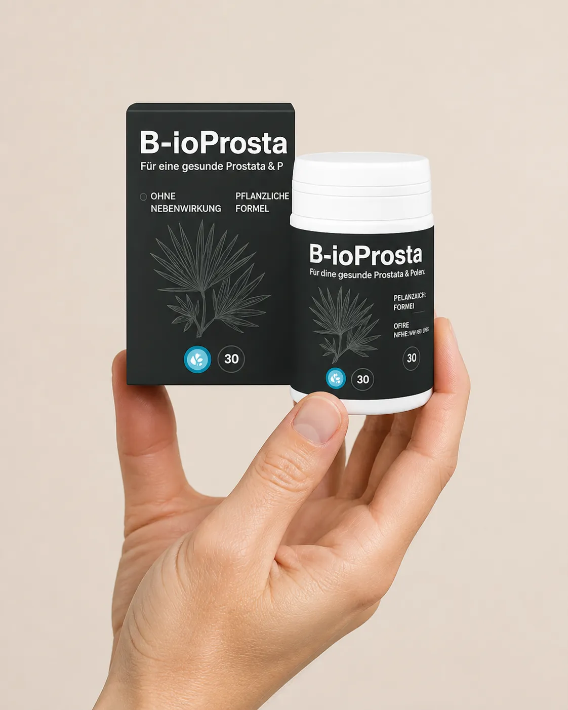 Bio-Prosta — Verpackung in der Hand