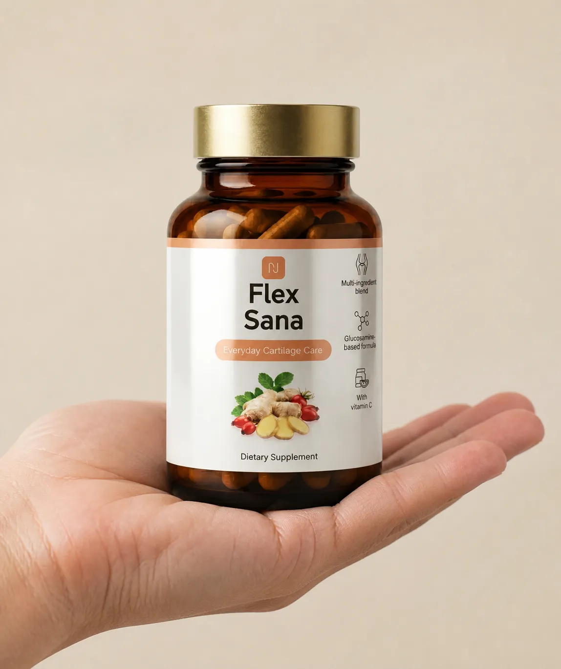 Flex Sana — Verpackung in der Hand